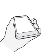 Illustration showing how to wake the phone to the lock screen by lifting it up and double-tapping on the screen.
